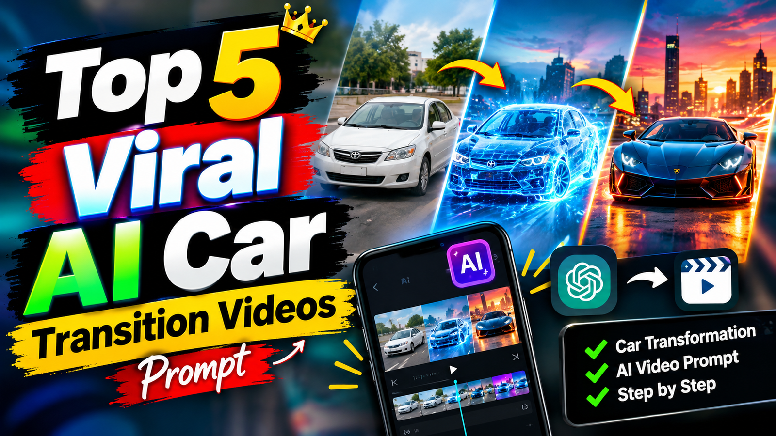 Top 5 Viral AI Car Transition Videos Prompt